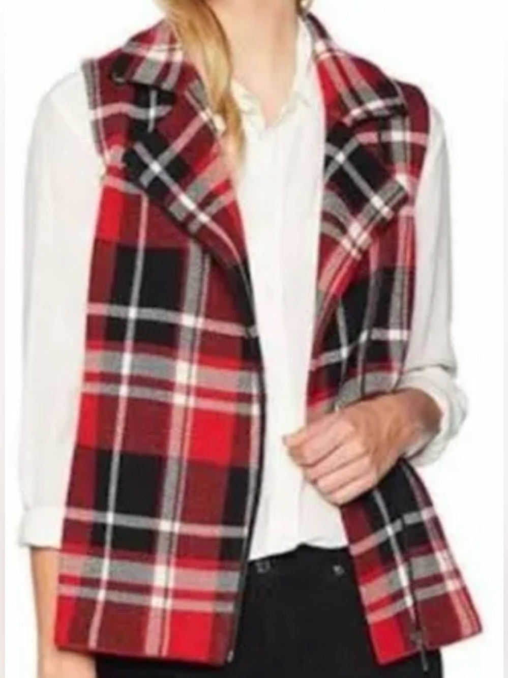 CHAPS vest all cotton zipper front 3X